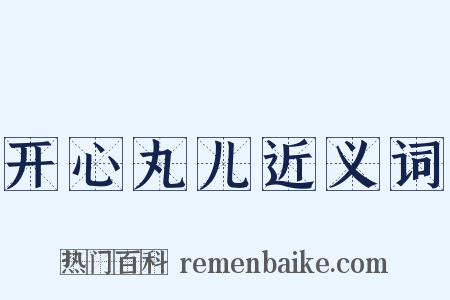 开心丸儿近义词是什么意思的图片